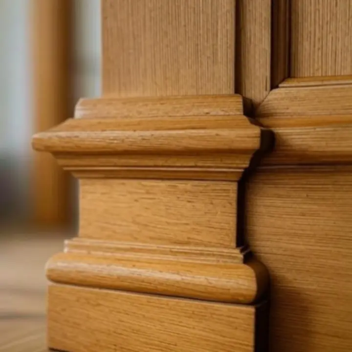 Zbliżenie na klamkę i precyzyjne połączenia stolarskie w drzwiach Windoryxa