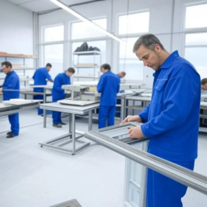 Widok na nowoczesny warsztat produkcyjny Windoryxa z maszynami i stanowiskami pracy